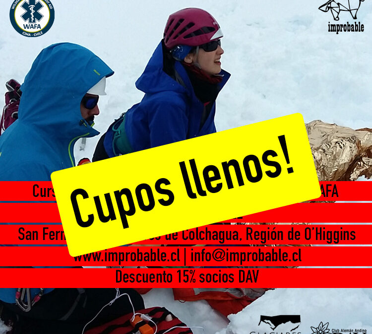 Curso “Primeros Auxilios en Montaña/Invernal” | WAFA · Cupos llenos!